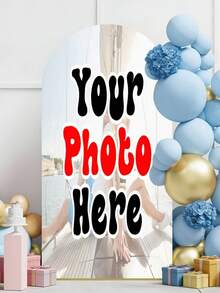 Personalized Spandex Archway Fabric Cover - Custom Archway Backdrop Cover, Fits Round Dome Backdrop Frame Stand, Suitable For Birthday, Theme Party, Wedding, Multiple Sizes Available - Multicolor - View 9