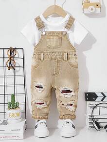 Tween Boys Denim Overalls & Jumpsuits - 白色 - 查看 1