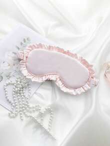 2pcs Kawaii Pink Eye Mask, Cute Cartoon Face Plush Sleeping Mask For Women, Soft Comfortable Blindfold For Travel, Home Sleep Accessories - Multi-color - View 2