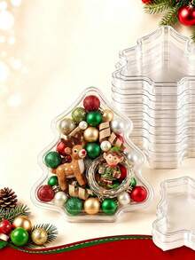 Reusable Transparent Christmas Tree Gift Boxes, Suitable For Holiday Desserts, Party DIY Decorations And Party Favor Containers - Christmas Tree - View 7