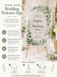 Wedding Welcome Sign, Wedding Eve Welcome Sign, Modern Wedding Entrance Sign, Acrylic Sign, Wedding Decor, Wedding Gift - Multicolor - View 2