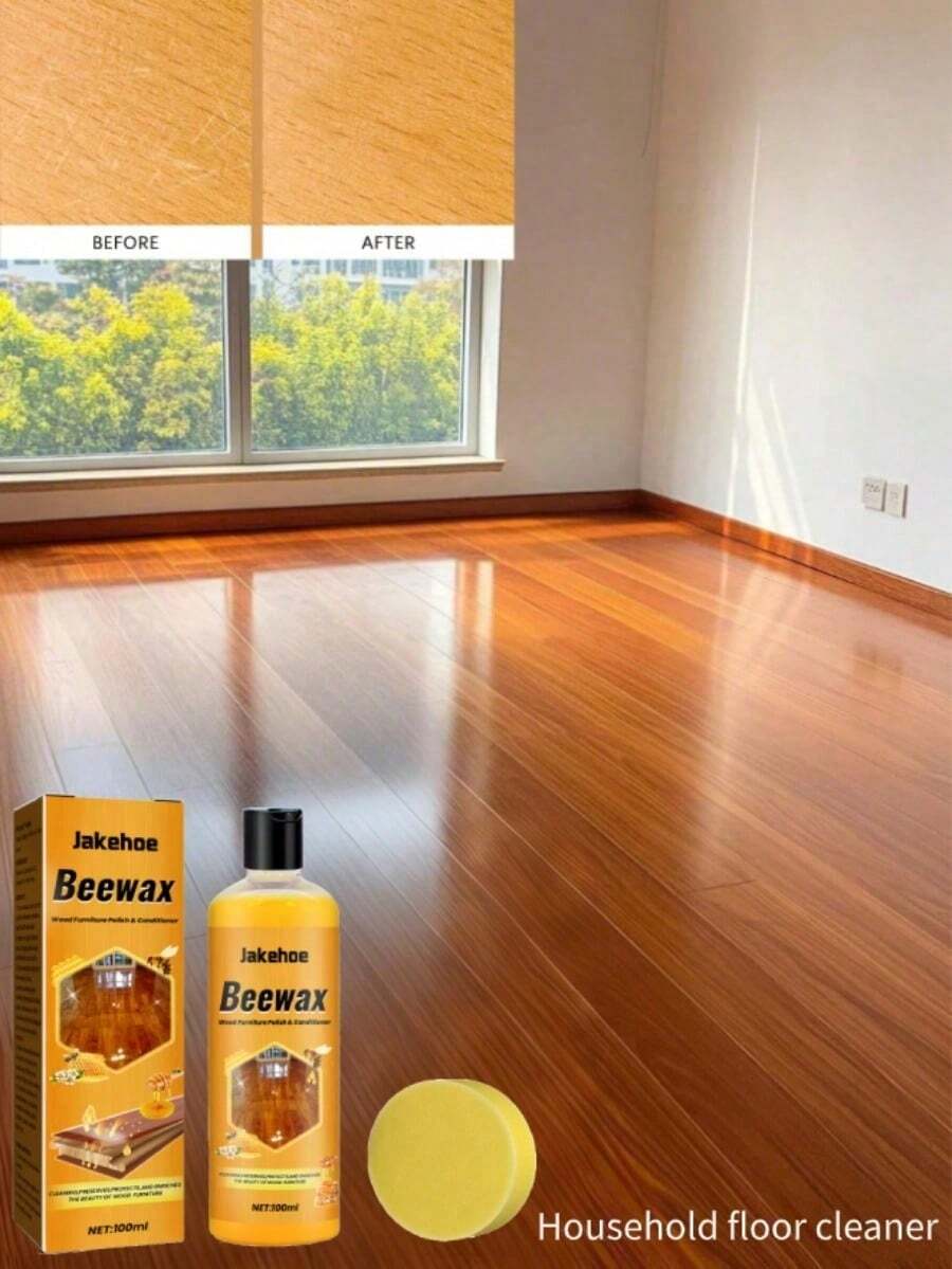 jakehoe Ultimate Wood Floor Cleaner & Polish - Powerful Stain & Grime Remover For Tiles, Laminate, Vinyl, 100ml Solution - Adds Brilliant Shine, Streak-Free,Kitchen,Bathroom,Home,Room,Quick Ship Items,Free Shipping