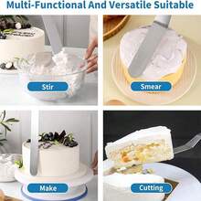 Bộ 126 món dụng cụ trang trí bánh, gồm bàn xoay bánh 11 inch, 100 túi bắt kem dày 12 inch, 18 đầu bắt kem lớn 1 inch và các dụng cụ bắt kem khác, phù hợp làm bánh tại nhà, trang trí kem bơ DIY - Xem 7