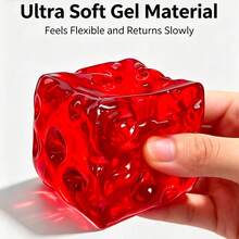 1 Buah Mainan Squishy Keju Merah Simulasi, Karet Lembut dengan Daya Pantul Lambat, Mainan Pereda Stres untuk Anak & Dewasa, Hiasan Dekorasi Meja. - MultiWarna - View 2