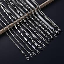 12pcs Simple Classic Stainless Steel Stacked Silver Combination Bracelets, Suitable Both Men Women, Suitable Daily Party Wear, Jewelry Friends Lovers - Silver - View 1