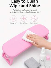 Foldable Plastic Nail Art Hand Rest, Minimalist Russian Style Nail Art Hand Pad, Wrist Support Pad, Portable Nail Salon Hand Pad - Multicolor - View 7
