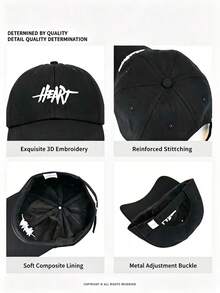 1 buah Topi Baseball Unisex Aneka Warna, Topi Pelindung Matahari Mahkota Dalam Lembut dengan Bordir Huruf, Perlindungan UV untuk Aktivitas Luar Ruangan Kasual Sepanjang Musim - A - View 7