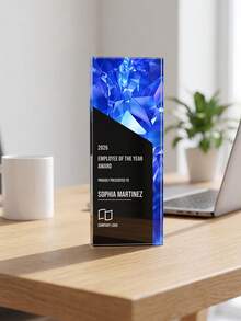 1pc Custom Logo And Text Trophy Award,Top Performer And Trophy Award,Million Dollar Club Recognition Plaque - Multicolor - View 17