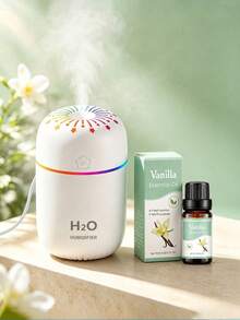 Silent Aromatherapy Diffuser + 10ml Essential Oil, USB Powered Humidifier With LED Mood Light, Long-Lasting Operation - Suitable For Living Room, Bedroom, Office - Perfect Birthday/Graduation/Valentine's Day, New Year Or Christmas Gift - Multicolor - View 8