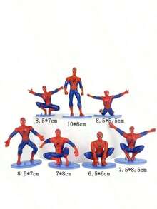 7pcs/Set Dolls, Avengers Superheroes, Car Decorations, Creative Doll Decorations, Desktop Car Decorations, Suitable For Birthday Gifts New Year's Gift, Valentine's Day Gift, Easter Gift.(Stochastic Style) - A - View 7