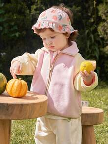 Balabala Infant Fleece Jacket, Soft, Warm, Anti-Static, Comfortable, Boys & Girls, Autumn/Winter - White Red - View 2