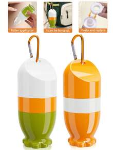 INYUSUN 1pc Portable Refillable Sunscreen Applicator Roller, Detachable For Outdoor Use, Hook And Loop Replaceable Sponge, Suitable For Outdoor Travel, Beach Sunbathing, Home Bathroom (With Spare Sponge) Dispenser Bottle, Travel Bottle Set - View 2