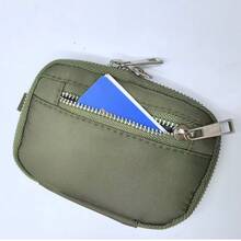 1pc Minimalist Double Zipper Coin Purse Mini Portable Card Holder Key Organizer Small Bag Earphone Storage Pouch For Men And Women - Multicolor - View 12
