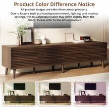 With Storage Tv Stand Brown Made Of Wood For Living Room And Media Area - 核桃 - 查看 8