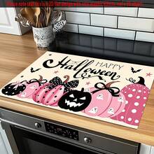 1pc Halloween Pumpkin Pattern, 2D Printed Flat Stove Mat, Rubber Non-Slip Heat-Resistant Stove Cover Pad, Suitable For Induction Cooktop, Glass Stove, Multi-Function Scratch-Resistant Mat, Best Choice For Oven, Washing Machine, Dryer, Kitchen Decor - Multicolor - View 5