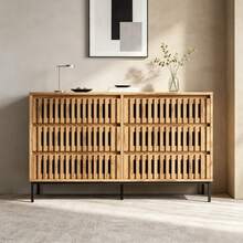 Sideboard Natural Made Of Wood For Living Room And Dining Room - Natural - View 5