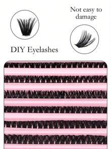 200 Clusters Of Dense Eyelashes, 80D Reusable Thick Fluffy Individual Eyelashes, Suitable For Party Stage, Festival Makeup - DD - View 4