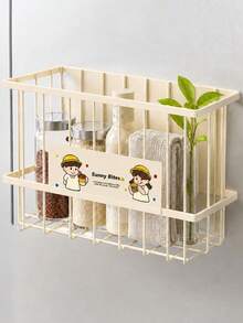 1 unidad: estante lateral magnético de metal para refrigerador, que ahorra espacio y sirve como estante para guardar especias, aceites, condimentos y utensilios, ideal para la cocina, la despensa, un vehículo recreativo o el área de lavado. - Multicolor - Ver 2