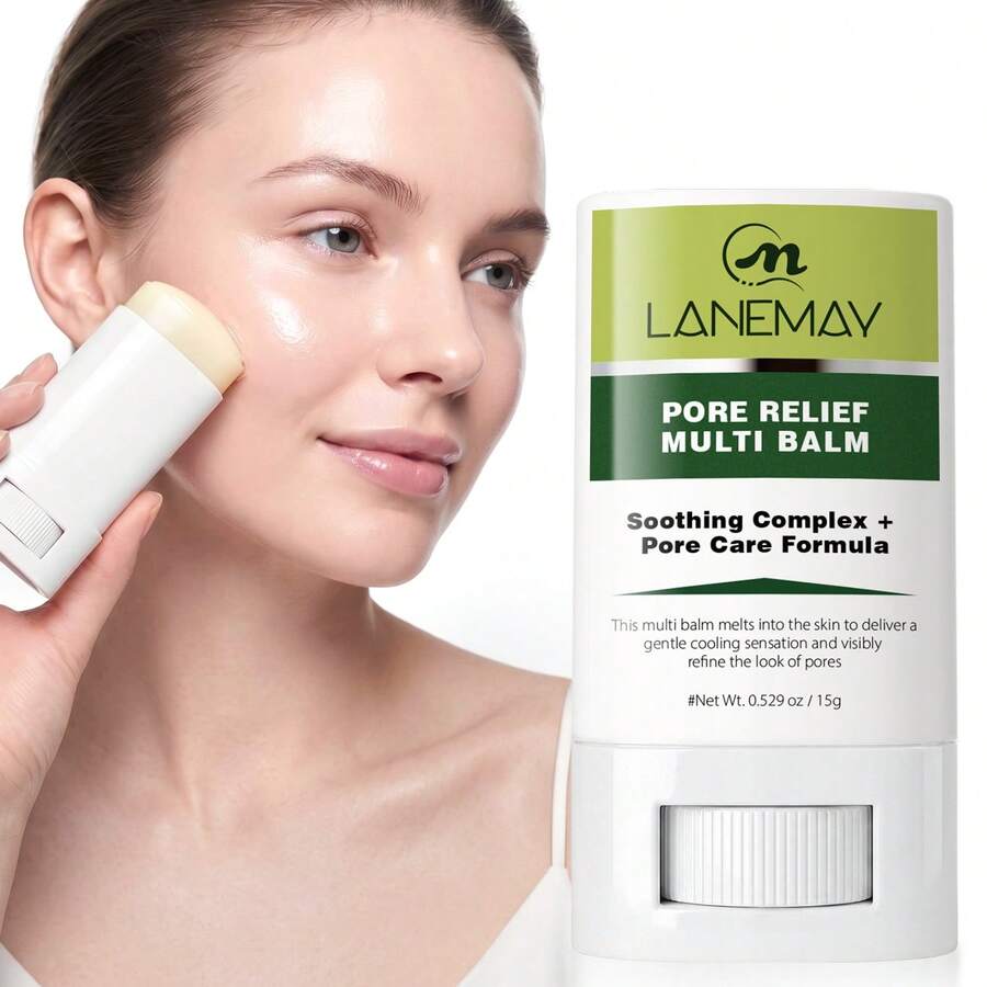 15g Pore Care Multi Balm With Cactus Extract, Adenosine, Caffeine, Zinc PCA - Cooling & Soothing, Visibly Refines Look Of Pores, Melts Into Skin - For Visible Pores, Daily Pore Care - Hyaluronic Acid - View 1
