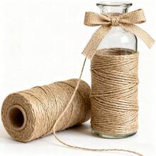 2mm 100m 天然黃麻繩 蝴蝶結手工 DIY 婚禮禮品包裝園藝縫紉派對手工裝飾配件 - 黃麻色 - 查看 10
