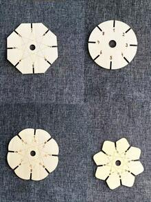 天然圓形編織托盤，便攜式手工珠寶編織板，DIY繩編手鍊製作工具，適合初學者 - 多色 - 查看 11