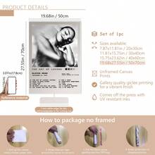 1pc Olivia Dean Poster, Olivia Dean Wall Decor, Wall Art Print, Home Decor, Gift For Music Lovers, Summer Vibe Decorative Poster Canvas Wall Art Room Home Decor (Unframed) - Multicolor - View 11