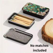 1pc Vintage Oil Painting Style Forest Deer Pattern Matchbox (Matches Not Included), Minimalist Portable High-End Matchbox, Fashionable Exquisite Pattern Matchbox, Halloween, Christmas And Holiday Gift, Small Accessory Storage Box - Multicolor - View 3
