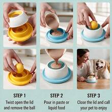 Este brinquedo de lamber combina a função de alimentação lenta, pode ser usado como brinquedo para animais de estimação, tigela de alimentação lenta, alimentador de limpeza de dentes, adequado para gatos e cachorros, capaz de aliviar a ansiedade e o tédio, segurar petiscos, equipado com ventosa antiderrapante e função antitombamento, fácil de limpar, adequado para segurar líquidos e alimentos macios. - 80ml - Visão 7