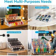 3/5/7Level Acrylic Transparent Multi-Layer Nail Polish Display Stand Lipstick Storage Box Plastic Nail Salon Cosmetic Tabletop Display Rack Professional Manicure Tools Accessories - Multicolor - View 6