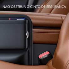 1 Peça Caixa de Armazenamento de Assento de Carro Multiuso com Porta-Copos, Caixa de Armazenamento do Console Central do Carro, Caixa Organizadora Feminina, Essencial para Viagens - A - Visão 6