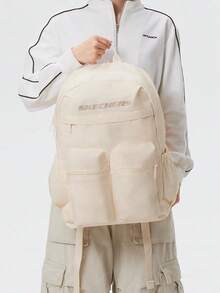 Skechers Unisex Lightweight Outdoor Backpack, 2026 Autumn New Style Large Capacity Student Commuter Casual Backpack L225U146-01LU - Light Sand Yellow - View 1