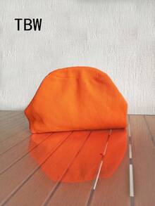 Women's Knitted Clutch Bag, Solid Color, Large Capacity, Classic Retro Clasp Bag, Vacation Travel Style - Orange - View 1