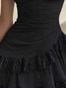 Women Short Dresses - Black - View 6