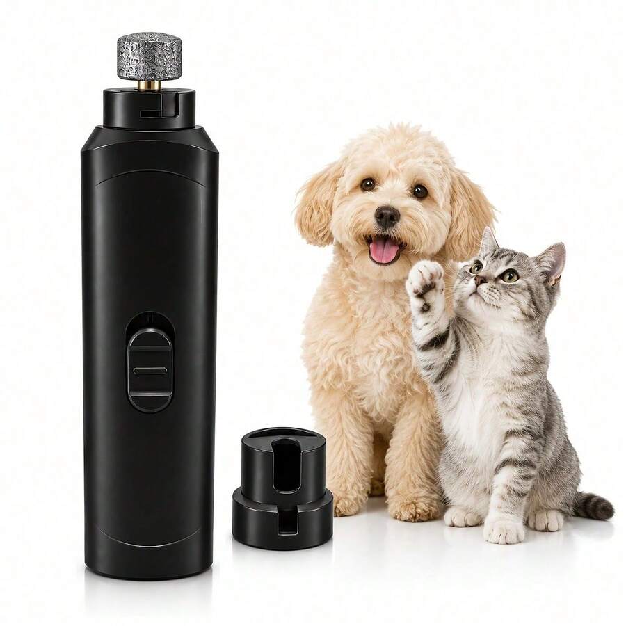 New Pet Nail Grinder, Suitable For Small Dogs And Cats, Automatic Nail Trimmer, Ergonomic Design, Easy To Use, Durable, Stylish, Portable, Low Noise, Battery Powered (Requires 2 AAA Batteries, Not Included), Essential For Dogs And Cats