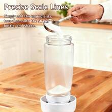 Botol Dispenser Plastik dengan Tanda Skala, Botol Dispenser Adonan Icing Anti Bocor untuk Dekorasi Pancake, Wafel, Kue Kering, Cupcake, Dispenser Saus Bumbu Tomat Mustard untuk Dapur - View 8