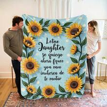 Soft Sunflower Throw Blanket Coastal Nautical Stripes Anti-Pill Microfiber Printed Throw – Rustic Home Decor Accent - Multicolor - View 3