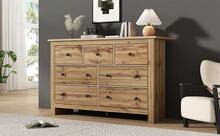 Sideboard With Storage Brown Made Of Wood For Dining Room And Living Room - Brown - View 6