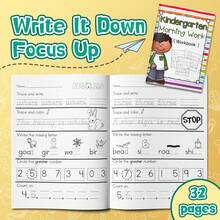 Math, Addition & Subtraction Practice Pages, Calculation Within 100, Mental Math, Number Writing, Counting, Greater Number, Letter Tracing, Missing Letters, Kindergarten Morning Work, Handwriting, Focus & Concentration - Wookbook - View 9