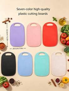 Conjunto de Tábua de Corte Destacável Multicolorida, Alça Ergonômica, Fácil de Limpar e Empilhável, Acessórios de Cozinha, Adequado para Carne Crua, Frutos do Mar, Vegetais, Corte de Frutas, Ideal para Uso Diário na Cozinha Doméstica, Camping ao Ar Livre, Caminhada, Viagem de RV e Preparação de Alimentos para Churrasco - 1PC - Visão 3