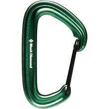 Black Diamond LiteWire Carabiner, Hot-Forged Wiregate, Rock Climbing Variant 1 - Green (Single) - View 1