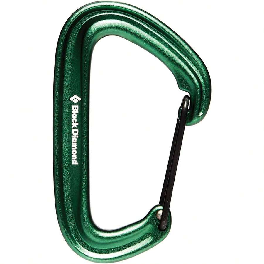 Black Diamond LiteWire Carabiner, Hot-Forged Wiregate, Rock Climbing Variant 1 - Green (Single) - View 1