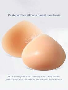 ANGDIE 1 Pair Silicone Triangle Breast Prosthesis, Artificial Silicone Breast Pads, Women's Post-Mastectomy Silicone Breast Prosthesis, 1 Pair - Khaki - View 6