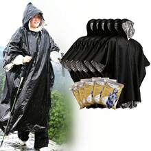 6pcs Emergency Poncho Polyester Film, Double-Sided Warm Raincoat Blanket, Thermal Emergency Blanket, Reflective Enhanced Visibility, Outdoor Camping Survival Gear, Camping Essential - Multicolor - View 3