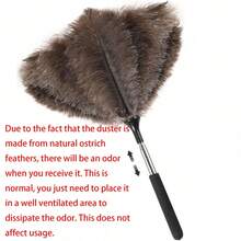 Retractable Reusable Feather Duster Cleaning Tool, Suitable For Cleaning Ceilings, Blinds, Furniture, Cars, Etc., Edge Brush, Cleaning Supplies - Dark Gray - View 6