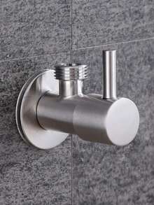 304 Stainless Steel Single Handle Shut-Off Valve, Copper-Free Design, Black, Bronze, Gold Plated Options, Corrosion-Resistant Water Control Valve, Suitable For US And EU Plumbing, Applicable For Bathroom And Industrial Use - Multicolor - View 7