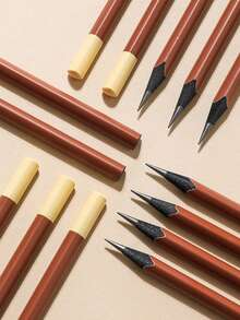 Custom Text Logo Black Wood Chocolate Pencil Laser Engraved Student Use Triangular Barrel Thick Lead HB Writing Pencil Lead Thickness 0.32mm, Couples, Spouses, Colleagues, Friends, Elders, Children, Classmates, Mentors - Multicolor - View 6