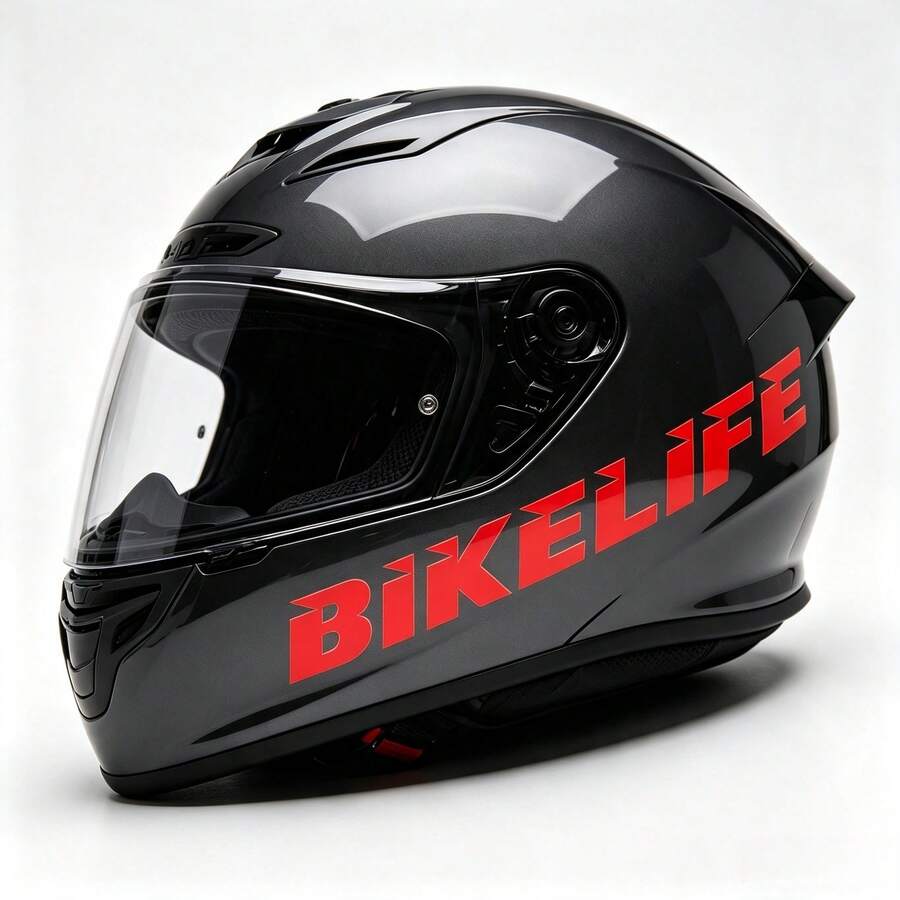 1 buah Stiker Vinyl Bikerlife - Tahan Air dan Tahan Lama, Sempurna untuk Dekorasi Tangki Motor, Stiker Pelindung Goresan Perekat Sendiri dengan Kutipan Berkendara, Sempurna untuk Perlengkapan Berkendara di Luar Ruangan, Sepeda Motor - A - View 1
