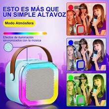 Portable Bluetooth Speaker With 2 Microphones For Karaoke - Blue - View 2
