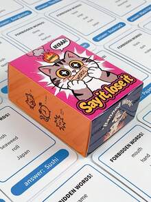 1 Box Say It Lose It Forbidden Word Card Game - Hilarious Party Icebreaker For Christmas Gatherings & New Year's Eve, Adult Tabletop Entertainment Gift - Multicolor - View 8