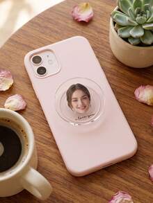 1pc Custom Photo And Text Phone Grip,Personalized Phone Stand Gift For Mom, Dad,Custom Phone Accessory - Multicolor - View 7